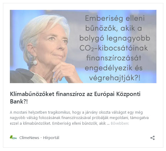 Klímabűnözőket finanszíroz az Európai Központi Bank?! | ClimeNews