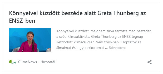 Könnyeivel küzdött beszéde alatt Greta Thunberg az ENSZ-ben | ClimeNew