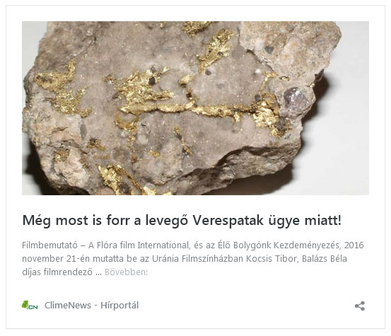 300.000 tonna ciános zagy megállíthatatlanul zúdult | ClimeNews - Hírportál