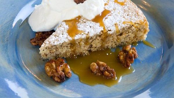 Walnut Torte with Whipped Cream