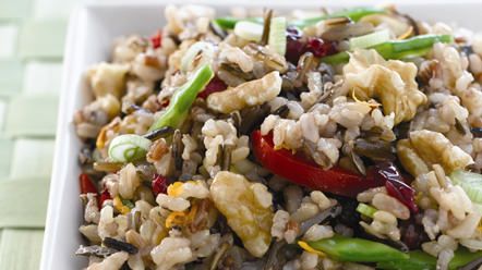 Brown and Wild Rice, Walnuts and Dried Cranberry Salad