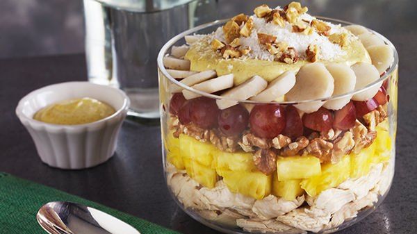 Chicken Curry Walnut Fruit Salad