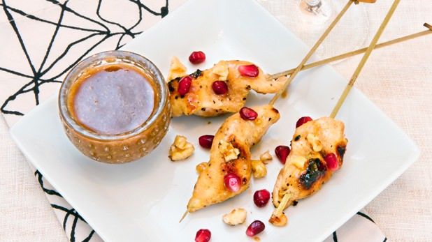 Walnut-Pomegranate-Grilled Chicken