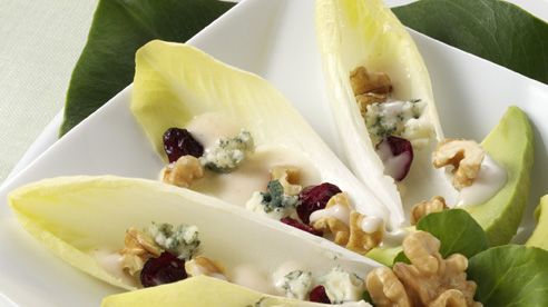 Belgian Endive with Roquefort, Walnuts & Cranberries
