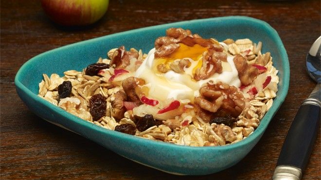 Lazy Morning Muesli with Apple and Walnut Crumble