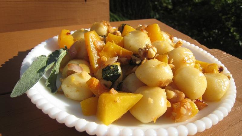 Gnocchi with Butternut Squash, Sage and Walnuts