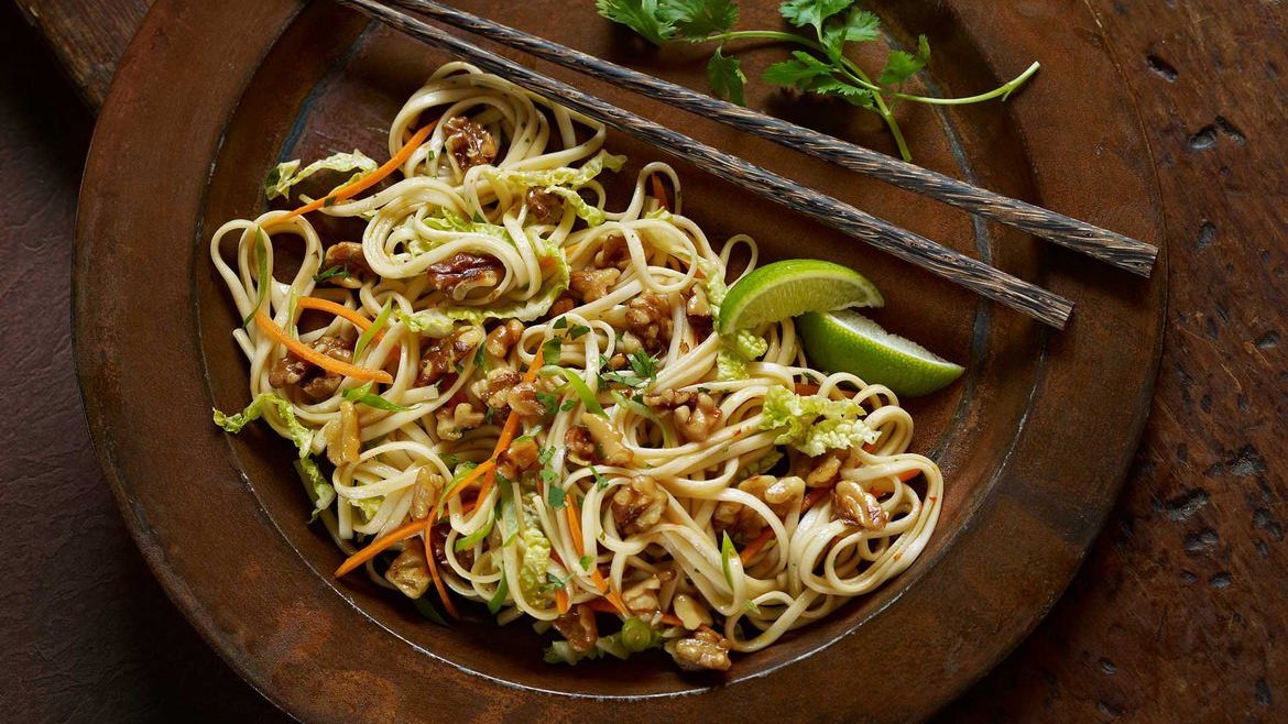 Walnut, Cabbage and Udon Noodle Salad