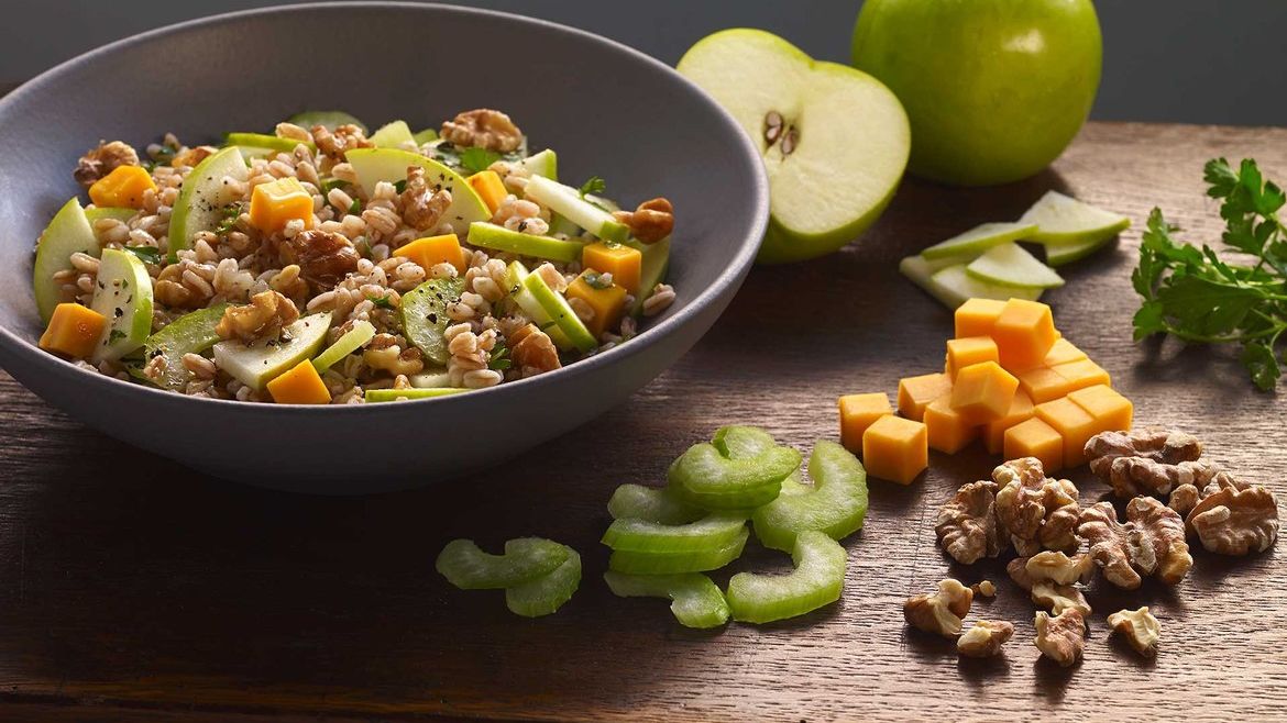 Farro, Cheddar, Walnut and Apple Salad