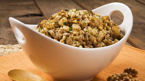 Barley Pilaf with Walnuts and Pears