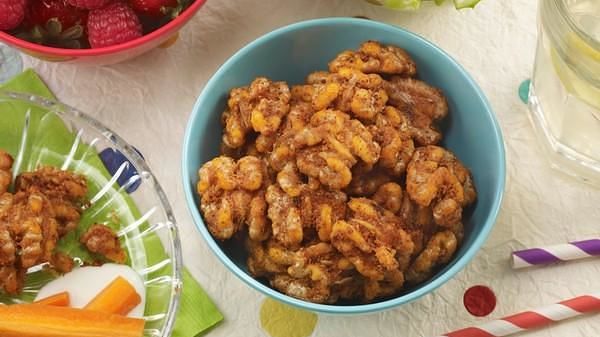 Fiery Hot Cheddar Walnuts
