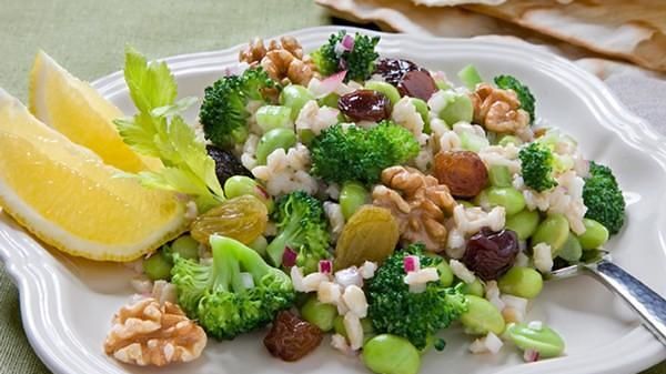 Green-Flecked Barley Salad with Walnuts