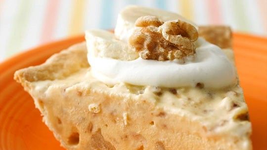 Frozen Banana-Walnut Toffee Pie