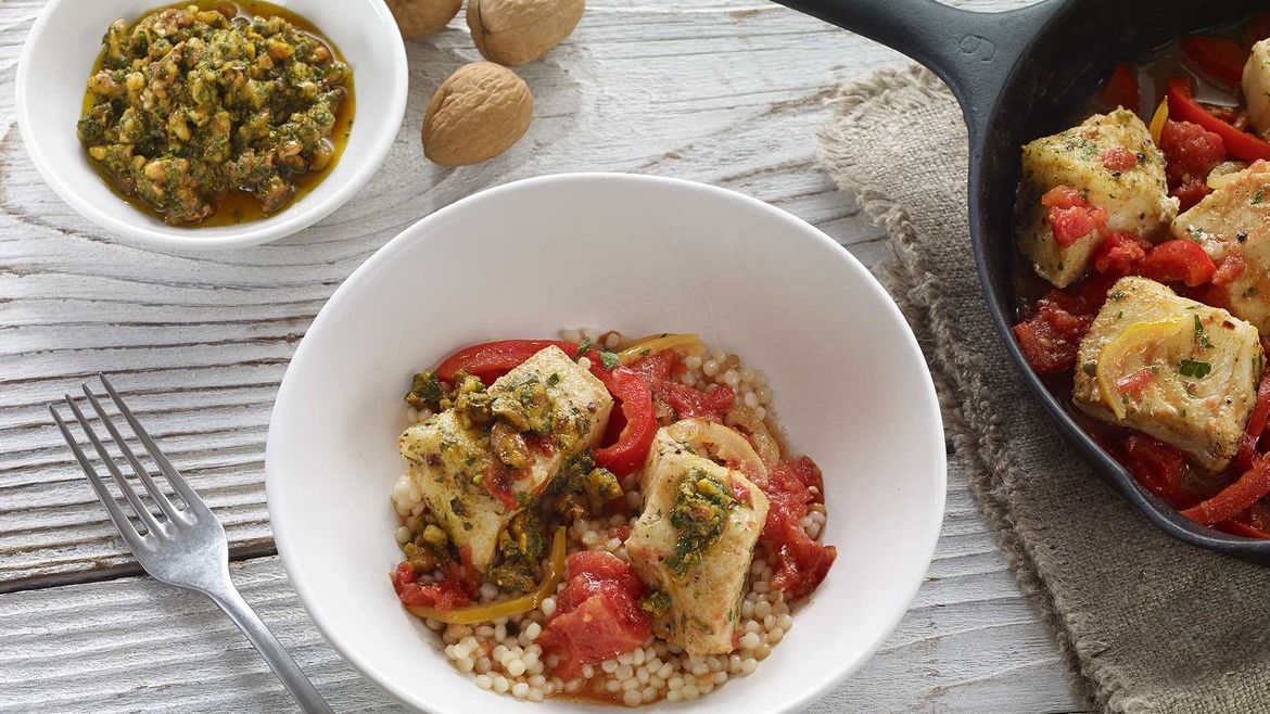 Fish Tagine with Walnut Chermoula