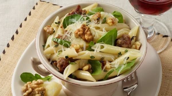 Pasta with Pancetta & Walnuts