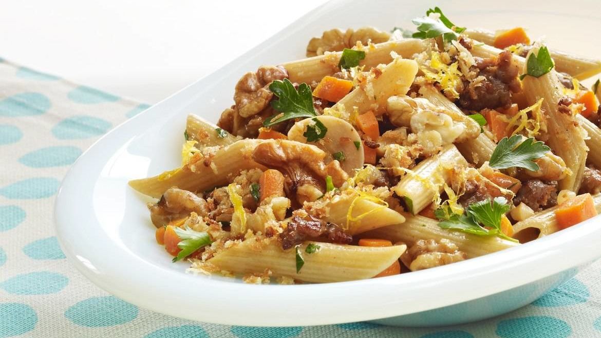 Penne with Walnuts & Italian Sausage