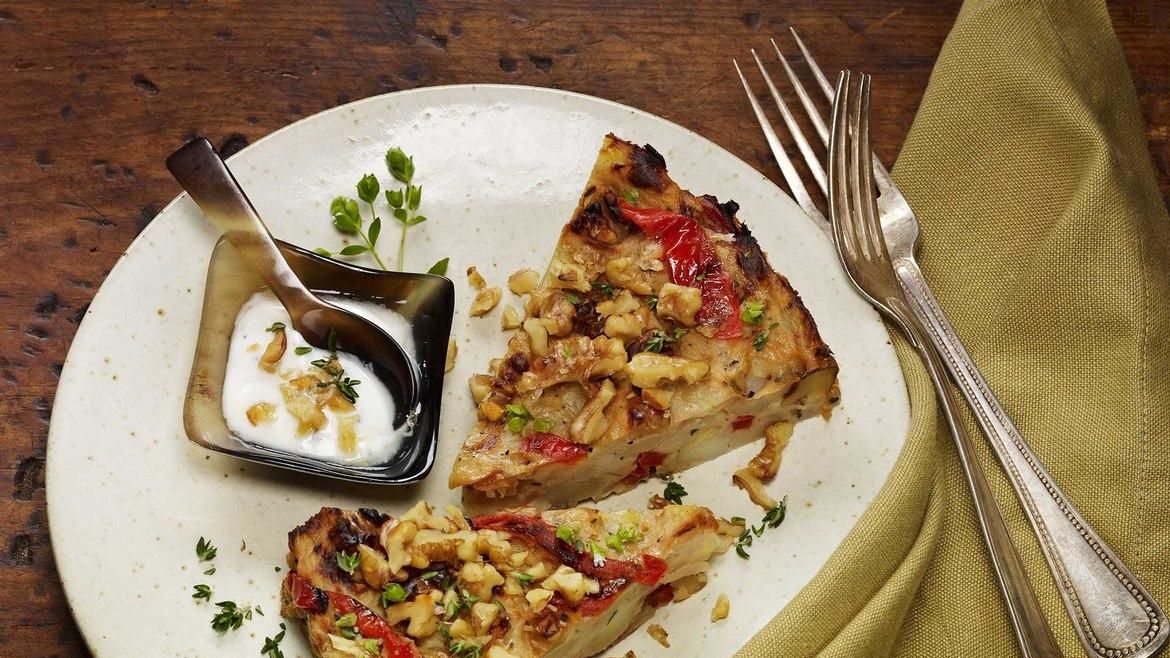 Savory Potato Walnut Cake
