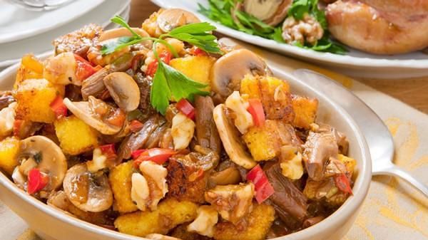 Polenta-Porcini-Pepper Stuffing