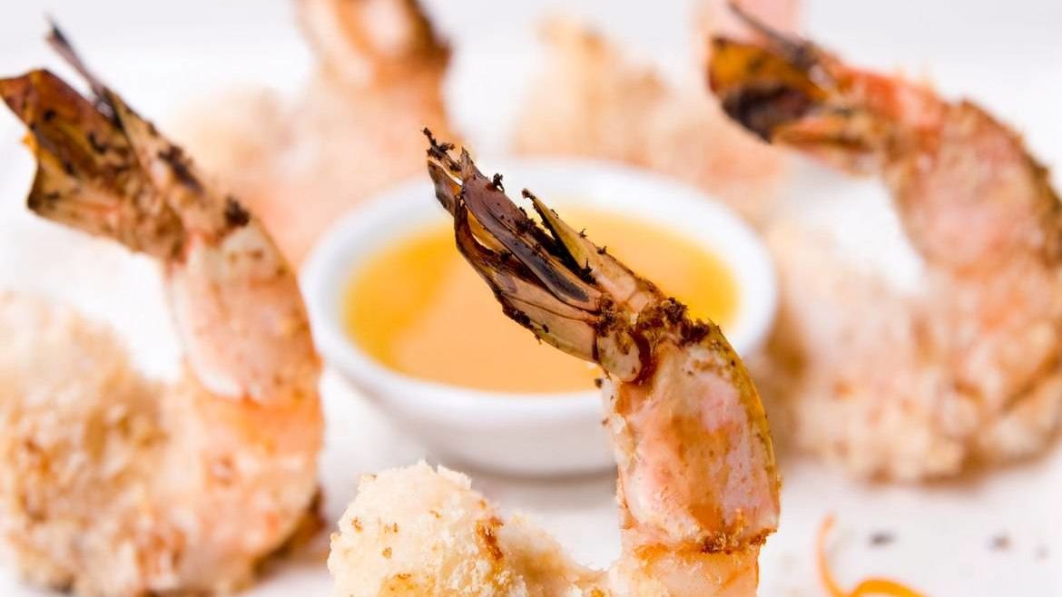 Panko Shrimp with Ginger Orange Dipping Sauce