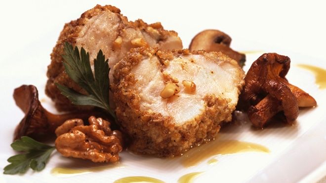 Walnut, Black Pepper and Cumin Crusted Monkfish