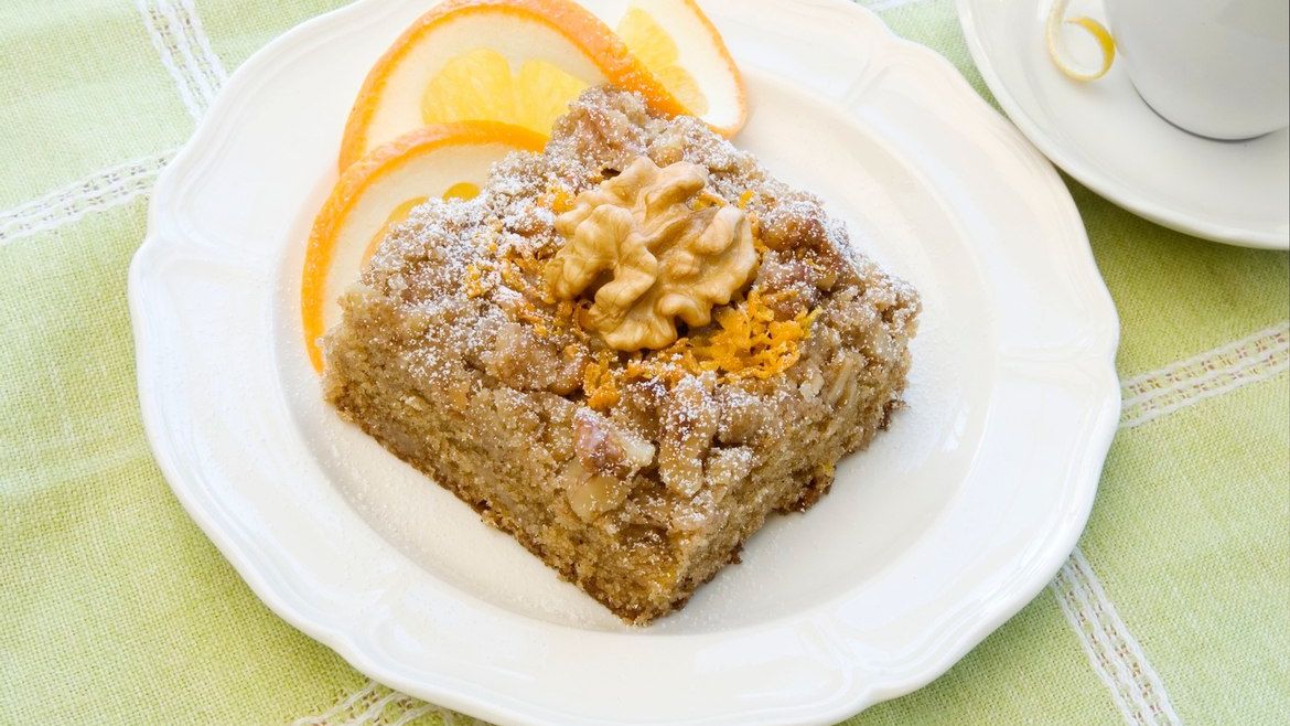 Buttermilk-Walnut Coffee Cake with Orange Essence