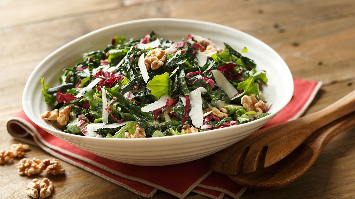 Walnut-Kale Caesar Salad