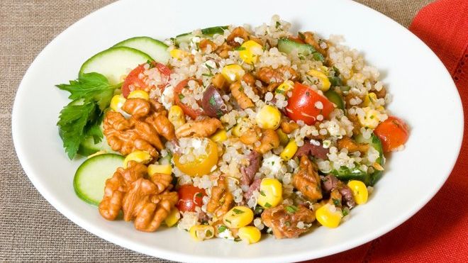 Summer-Fresh Confetti Walnut Quinoa Salad