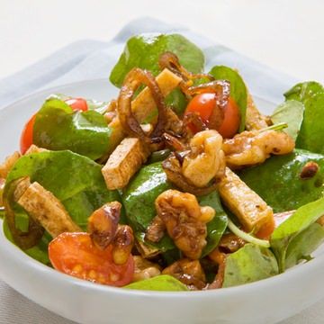 Watercress Salad with Tofu, Shallots and Walnuts Watercress Salad with Tofu, Shallots and Walnuts