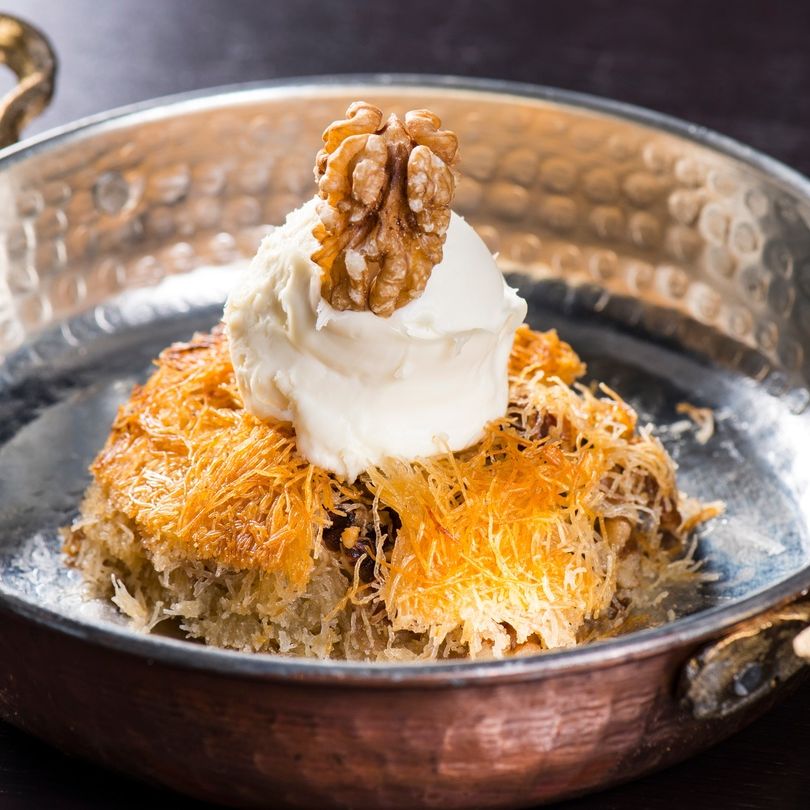 Turkish Shredded Wheat Dessert with Walnuts Turkish Shredded Wheat Dessert with Walnuts