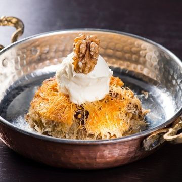Turkish Shredded Wheat Dessert with Walnuts Turkish Shredded Wheat Dessert with Walnuts