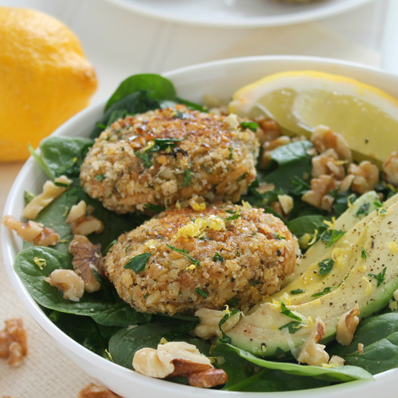 Crunchy Walnut Crusted Salmon Patties Crunchy Walnut Crusted Salmon Patties