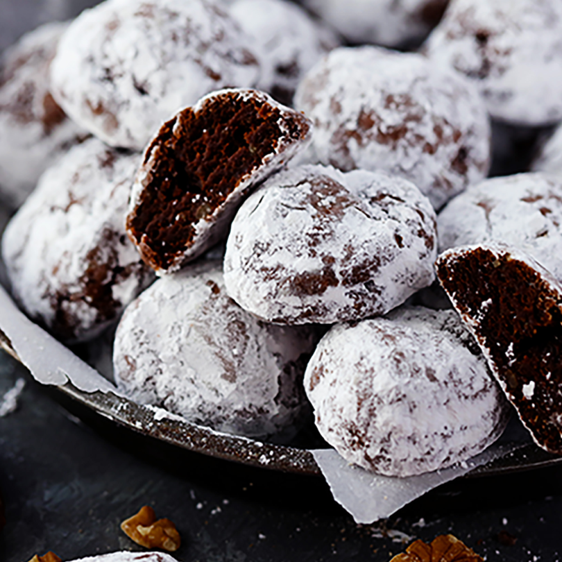 Chocolate Walnut Snowball Cookies Chocolate Walnut Snowball Cookies