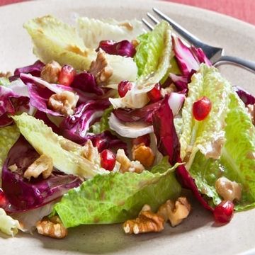 Radicchio Salad with Walnuts and Ginger-Pomegranate Vinaigrette Radicchio Salad with Walnuts and Ginger-Pomegranate Vinaigrette