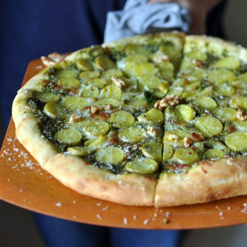 Walnut Pesto and Potato Pizza Walnut Pesto and Potato Pizza