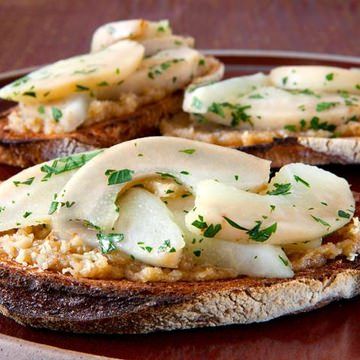 Walnut Butter Roasted Pear Crostini Walnut Butter Roasted Pear Crostini