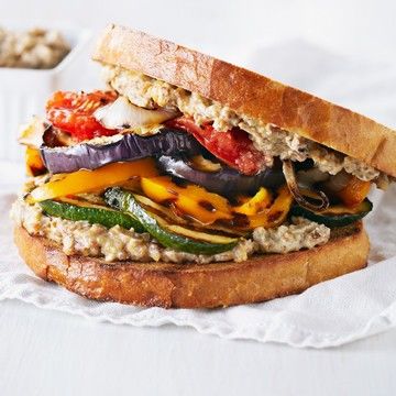 Grilled Vegetable Sandwich with Walnut Aioli Grilled Vegetable Sandwich with Walnut Aioli