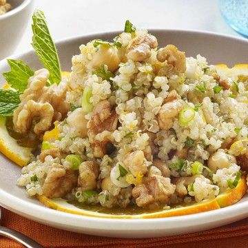 Orange Walnut Quinoa with Chickpeas and Mint Orange Walnut Quinoa with Chickpeas and Mint