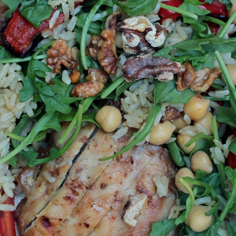 Thai Walnut BBQ Chicken Bowl Thai Walnut BBQ Chicken Bowl