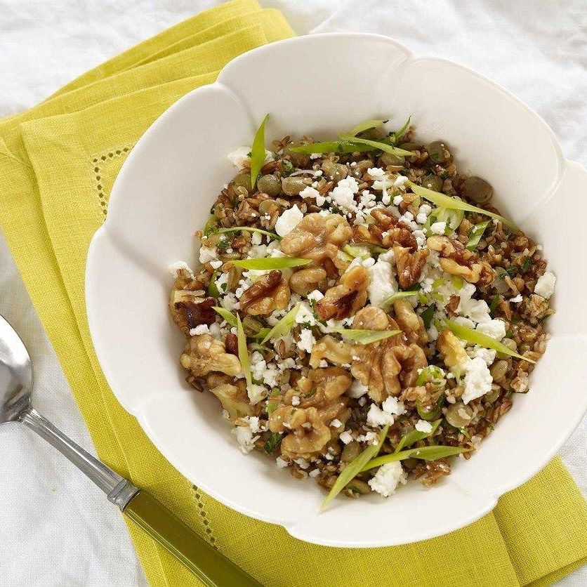 Bulgur Salad with Green Lentils and Walnuts Bulgur Salad with Green Lentils and Walnuts