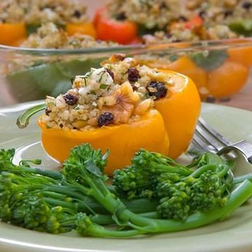 Stuffed Peppers with Bulgur-Walnut Pilaf Stuffed Peppers with Bulgur-Walnut Pilaf