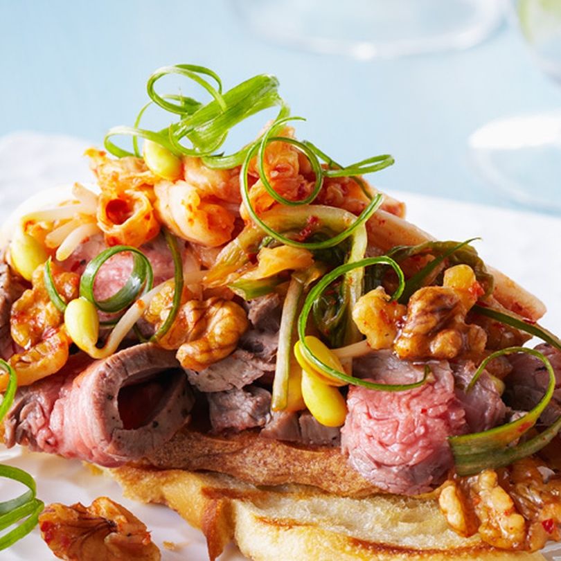 Steak Sandwich with Walnut Kimchi Slaw Steak Sandwich with Walnut Kimchi Slaw