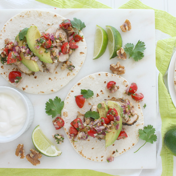 Grilled Chicken Tacos with Walnut Salsa Grilled Chicken Tacos with Walnut Salsa