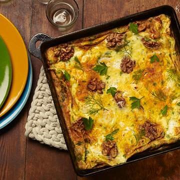 Walnut and Feta Frittata with Gulf Shrimp Walnut and Feta Frittata with Gulf Shrimp
