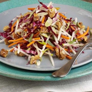 Jicama, Carrot and Apple Slaw with California Walnuts Jicama, Carrot and Apple Slaw with California Walnuts