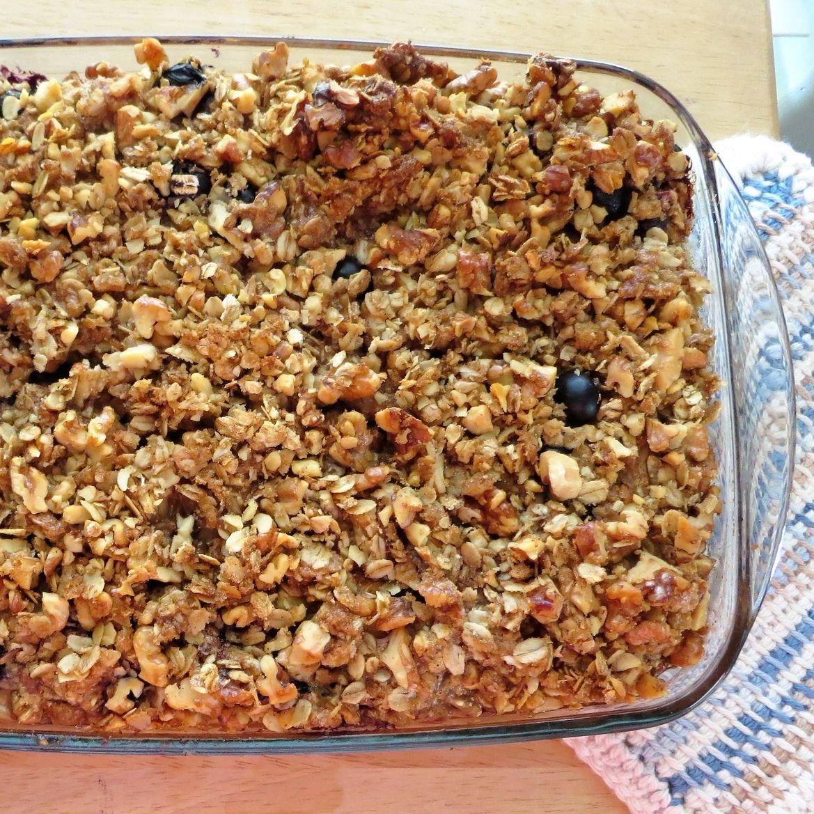 Blueberry French Toast Casserole with Walnut Topping Blueberry French Toast Casserole with Walnut Topping