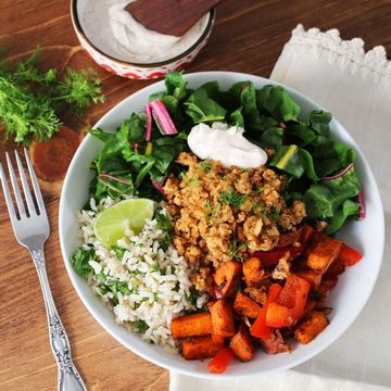 Chard Taco Salad with Walnut Meat Chard Taco Salad with Walnut Meat