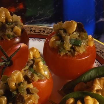 Roasted Eggplant & Walnut Tomato Cups Roasted Eggplant & Walnut Tomato Cups