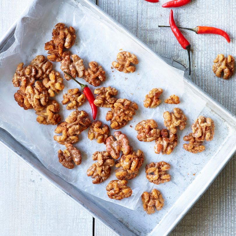 Fiery Hot Cheddar Walnuts Fiery Hot Cheddar Walnuts