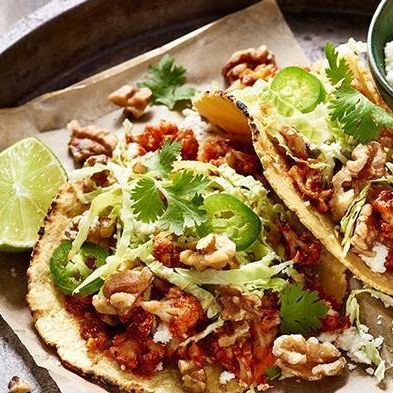Roasted Walnut and Cauliflower Tacos Roasted Walnut and Cauliflower Tacos