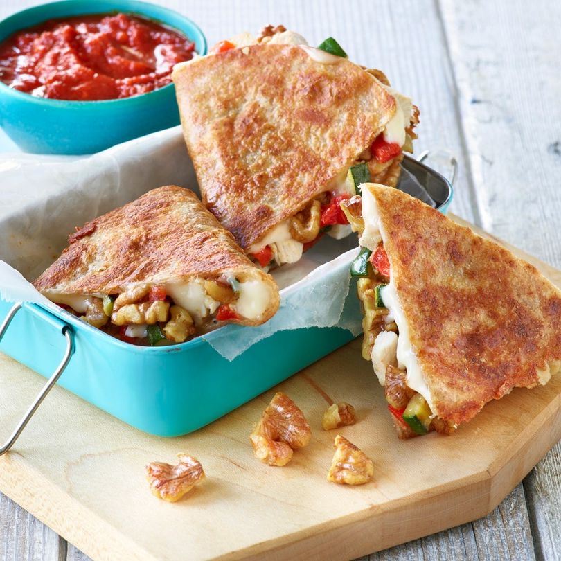 Walnut, Vegetable and Chicken Quesadillas Walnut, Vegetable and Chicken Quesadillas