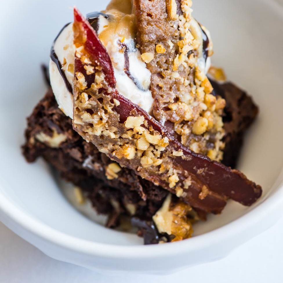California Walnut Crusted Candied Bacon Strips California Walnut Crusted Candied Bacon Strips